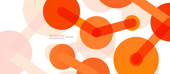 Line points connections geometric abstract background. Circles connected by lines. Trendy techno business template for wallpaper, banner, background or landing