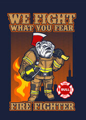 Obraz premium BULLDOG FIRE FIGHTER 