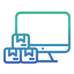 Online service , Online Delivery Service gradient icon.