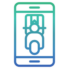 Online service , Online Delivery Service gradient icon.