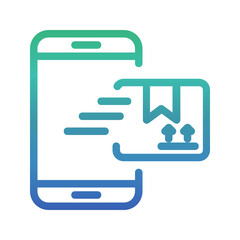 Online service , Online Delivery Service gradient icon.