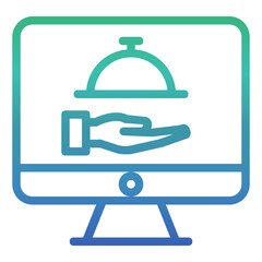Food delivery , Online Delivery Service gradient icon.