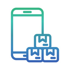 Online service , Online Delivery Service gradient icon.