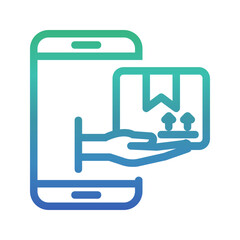 Online service , Online Delivery Service gradient icon.