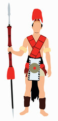 Young naga man in traditional dress of Nagaland - obrazy, fototapety, plakaty
