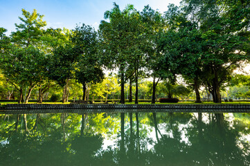 Landscape of Lanna Rama 9 Park in Chiang Mai Province