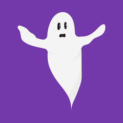 Ghost. Cute Halloween Ghost Vector.children's illustration of a cute ghost cartoon character