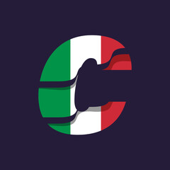 Italy Alphabet Flag C