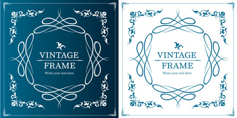 オシャレなフレーム。デザインテンプレート。ゴージャスな額のセット。