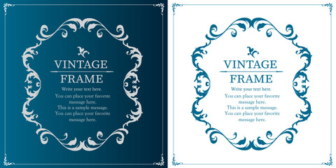 オシャレなフレーム。デザインテンプレート。ゴージャスな額のセット。