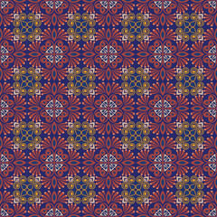 Garden Nature Seamless Pattern Floral Background Damask Aboriginal Ornament Art