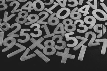 Background or texture of numbers. Finance data concept. Mathematic. Seamless pattern with numbers. Finance concept. 