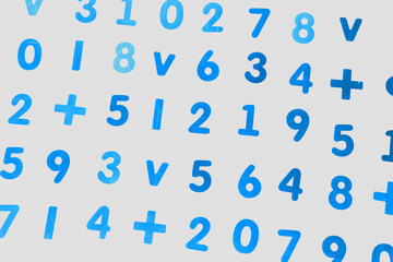 Background or texture of numbers. Finance data concept. Mathematic. Seamless pattern with numbers. Finance concept. 