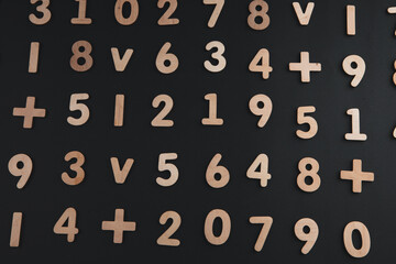 Background or texture of numbers. Finance data concept. Mathematic. Seamless pattern with numbers. Finance concept. 