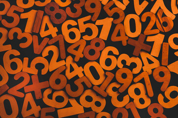 Background or texture of numbers. Finance data concept. Mathematic. Seamless pattern with numbers....