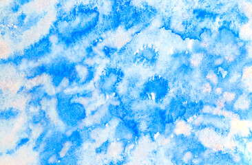 モヤモヤとした水彩で描いたブルーな背景