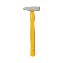 Wooden Sledge Hammer Flat Illustration. Clean Icon Design Element on Isolated White Background