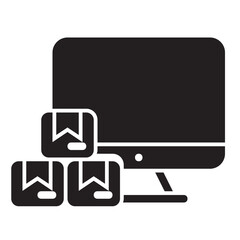 Online service , Online Delivery Service solid icon.