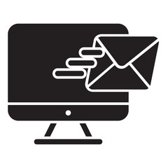 Email , Online Delivery Service solid icon.