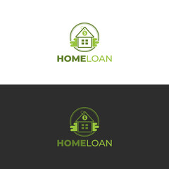 Home Loan Service Logo Design Vector Illustration