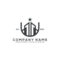 building vintage logo template