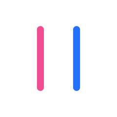 Pause Icon with Two Tone Color