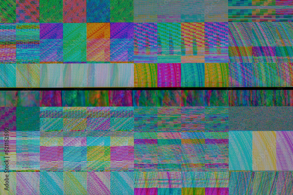 Wall mural pixel pattern of a digital glitch / abstract background, pattern of a digital glitch.