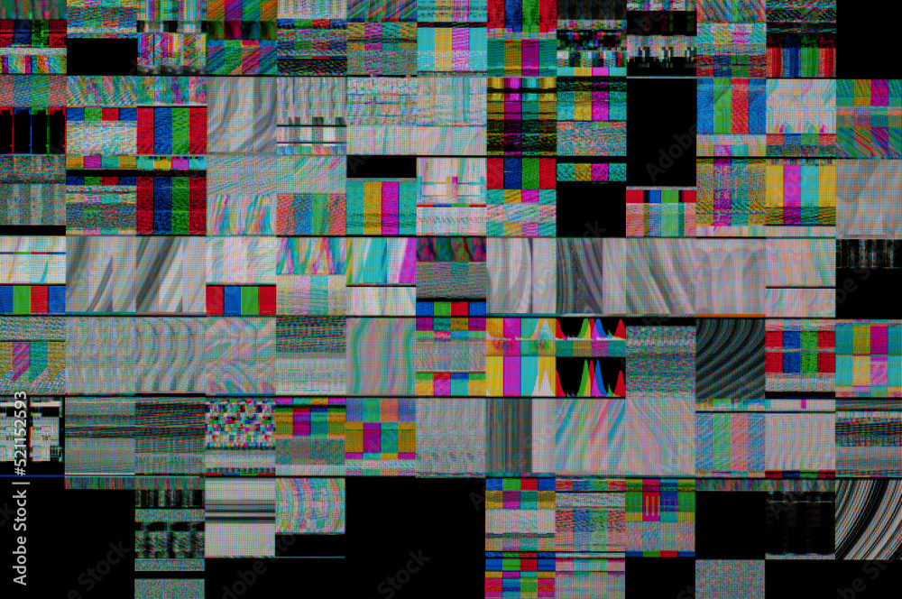 Wall mural pixel pattern of a digital glitch / abstract background, pattern of a digital glitch.