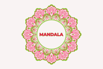 Abstract mandala background design. Frame mandala pattern design.