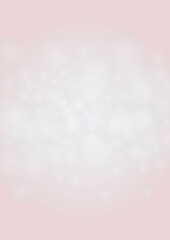 Abstract Vector Pink Background with Silver and White Light Spots. Magic Shiny Pastel Print. Baby Print. Gentle Stardust Pattern. Romantic Bokeh Blurred Page Design for St' Valentines Day.