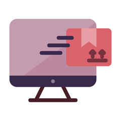 Fototapeta premium Online service , Online Delivery Service flat icon.