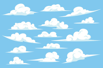 Cloud vector template collection
