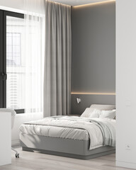 interior with bed