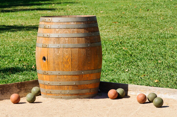 Bocce balls in the little Italy region of Victoria - King Valley, Victoria, Australia