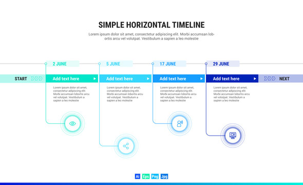 Simole Horizintal Timeline