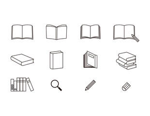 本のベクターイラスト 　教科書   参考書