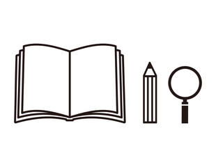 本のベクターイラスト 　教科書   参考書