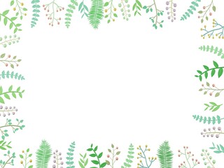 葉っぱ　フレーム　3D