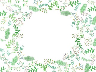 葉っぱ　フレーム　3D