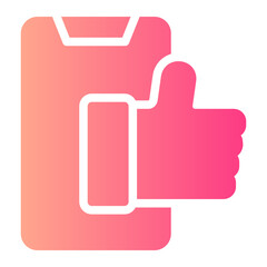 Obraz premium like gradient icon