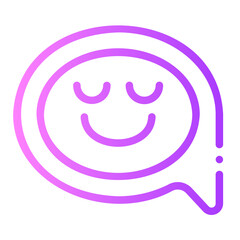 speech bubble gradient icon