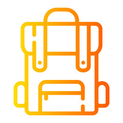 camping bag gradient icon