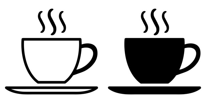 ofvs48 OutlineFilledVectorSign ofvs - coffee cup vector icon . isolated transparent . black outline and filled version . AI 10 / EPS 10 . g11357