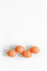 eggs on a white background