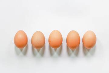eggs on a white background