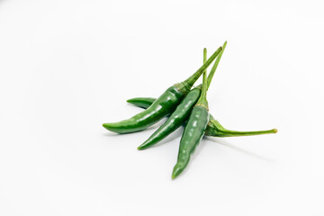 green pepper on a white background