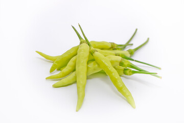 green pepper on a white background