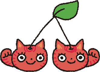 さくらんぼツインねこ