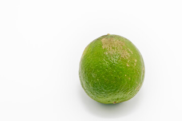 green lamon on a white background