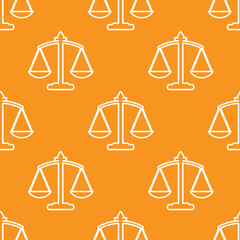 Justice or law icon scales seamless pattern design